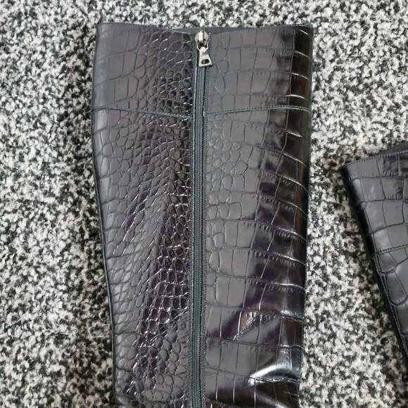 Prada Crocodile Leather Heeled Knee High Boots, size 38 (US 8) - Picture 5 of 12